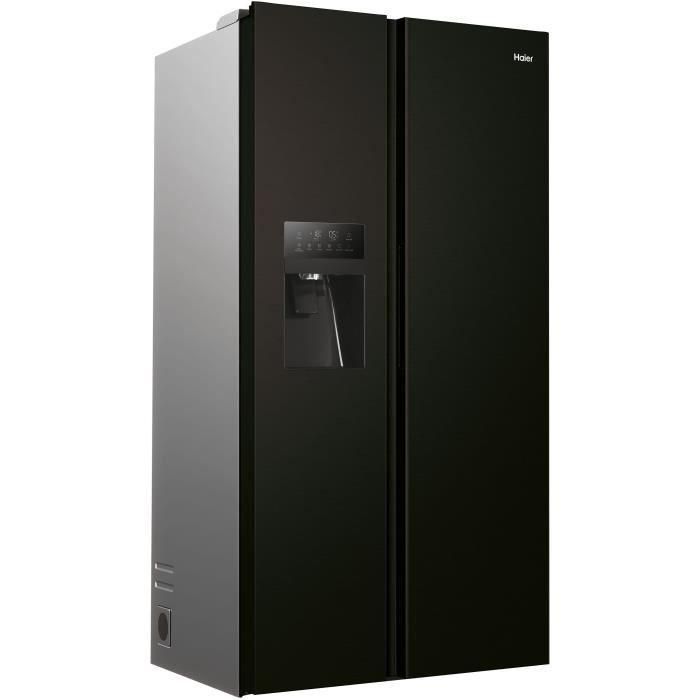 Frigorífico americano - HAIER - SBS 90 Serie 3 HSR3918EIPB - Clase E - 515 L - 180 x 90 x 65,9 cm - Negro 1 Frigorífico americano - HAIER - SBS 90 Serie 3 HSR3918EIPB - Clase E - 515 L - 180 x 90 x 65,9 cm - Negro 1