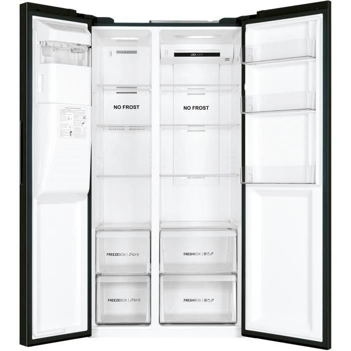 Frigorífico americano - HAIER - SBS 90 Serie 3 HSR3918EIPB - Clase E - 515 L - 180 x 90 x 65,9 cm - Negro 5 Frigorífico americano - HAIER - SBS 90 Serie 3 HSR3918EIPB - Clase E - 515 L - 180 x 90 x 65,9 cm - Negro 5