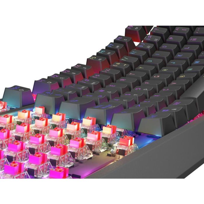 GENESIS Thor 230 TKL Teclado Gaming Mecánico Outemu Red, QWERTY Español, Retroiluminación LED RGB, USB, Negro 6