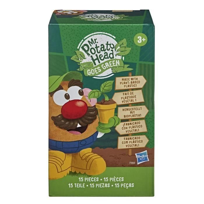 Mr. Potato Head Goes Green, 15 piezas de plástico de origen vegetal, juguete para niños 1