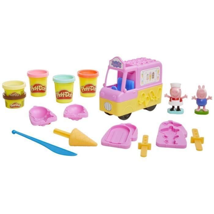 Play-Doh Peppa Pig y el camión de los helados, con Peppa, George y 5 botes de plastilina para niños de 3 años 5