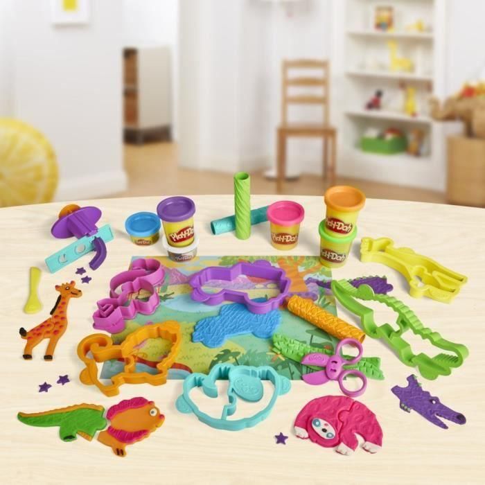 Play-Doh Safari box set, plastilina creativa de ocio para niños sobre el tema de los animales, juguetes para niños, a partir de 3 años 2