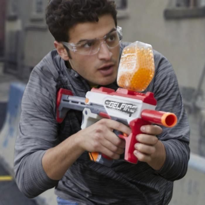 Nerf Pro Gelfire Mythic con 1600 bbs hidratadas, gafas protectoras y batería recargable 4 Nerf Pro Gelfire Mythic con 1600 bbs hidratadas, gafas protectoras y batería recargable 4