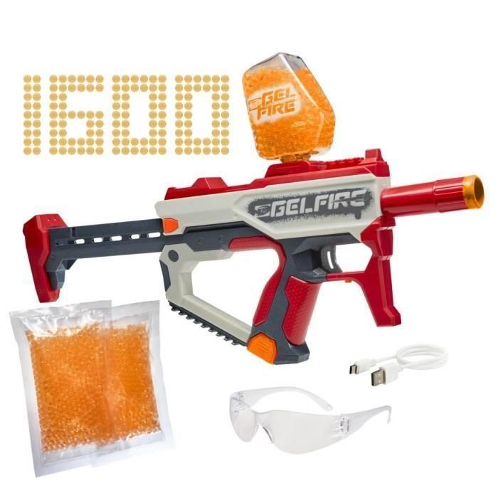 Nerf Pro Gelfire Mythic con 1600 bbs hidratadas, gafas protectoras y batería recargable Nerf Pro Gelfire Mythic con 1600 bbs hidratadas, gafas protectoras y batería recargable