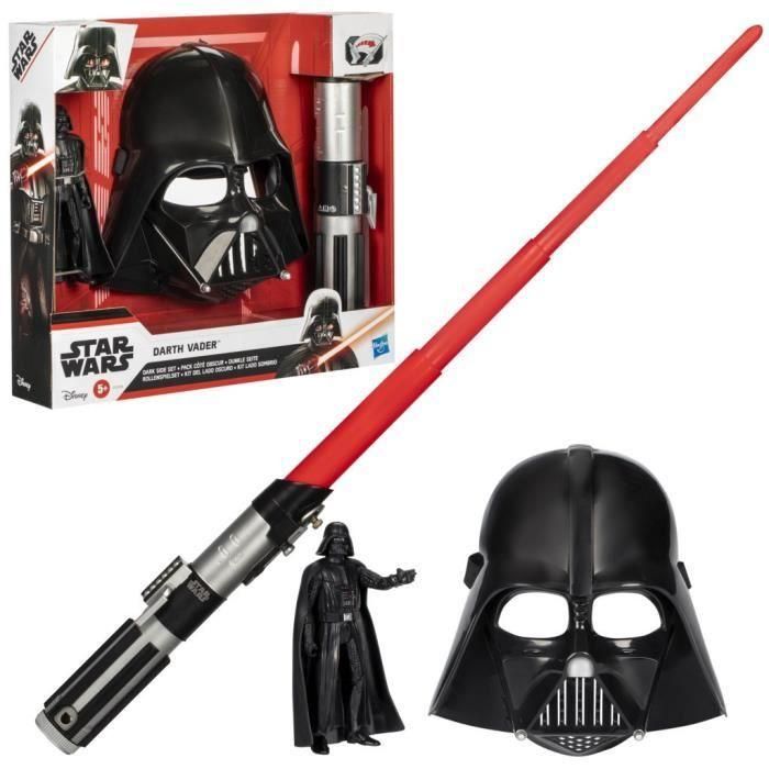 Darth Vader Dark Side Pack, sable láser rojo, máscara de Darth Vader y figura de 15 cm, accesorio, 4 años, Star Wars