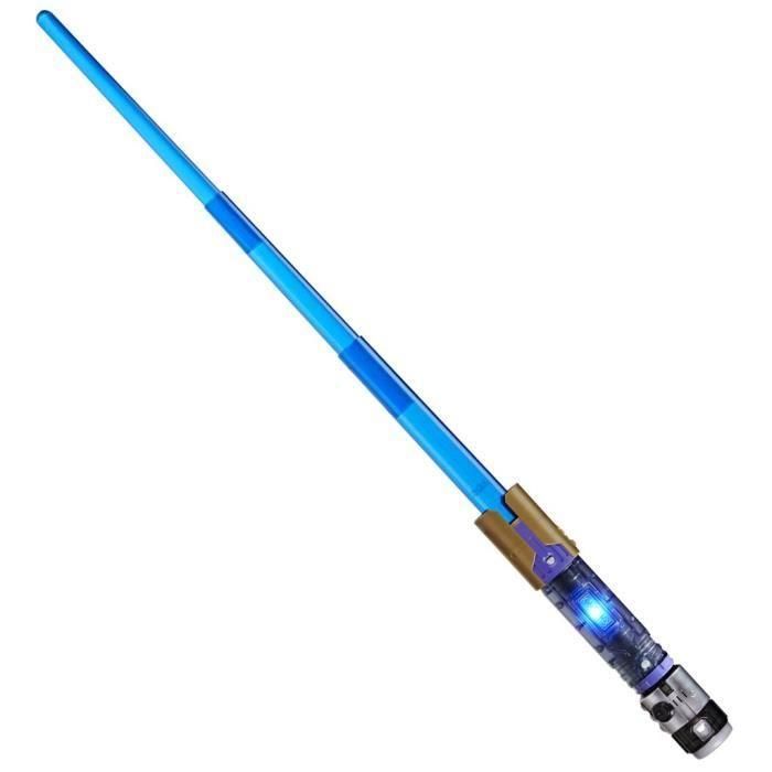 Sable de luz electrónico Jedi Master Sol, oficial personalizable con licencia azul Star Wars Lightsaber Forge Kyber Core, a partir de 4 años 1