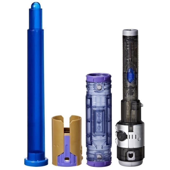 Sable de luz electrónico Jedi Master Sol, oficial personalizable con licencia azul Star Wars Lightsaber Forge Kyber Core, a partir de 4 años 3