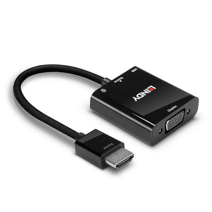 Lindy Convertidor HDMI a VGA con Audio 1080p Full HD para PC, Portátil y Proyectores, No Requiere Alimentación Externa 2