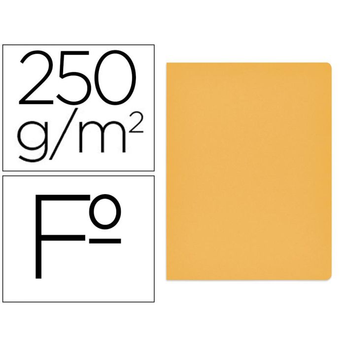 Gio Subcarpeta Simple Cartulina Amarillo Intenso Folio 250 gr -50U-