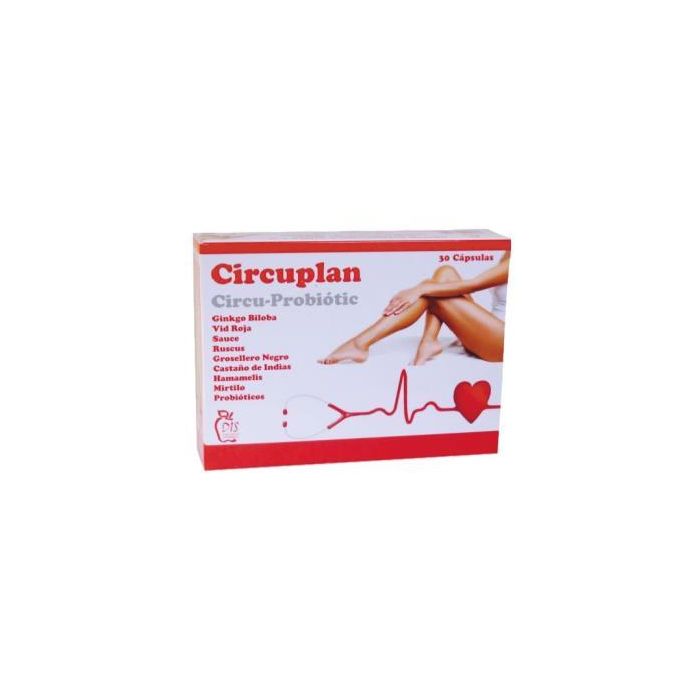 DIS Circuplan 30 Cápsulas con Ginkgo, Vitamina C y Probióticos para Circulación y Piernas Cansadas
