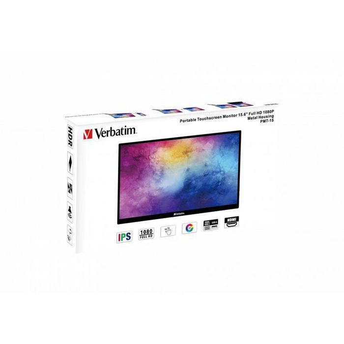 Monitor Portátil Táctil Verbatim PMT-15 15.6"/ Full HD/ Multimedia/ Negro 9 Monitor Portátil Táctil Verbatim PMT-15 15.6"/ Full HD/ Multimedia/ Negro 9