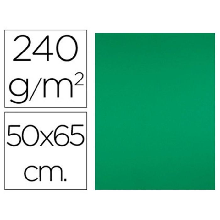 Cartulina Liderpapel 50x65 cm 240 gr-M2 Verde Navidad Paquete De 25 Hojas