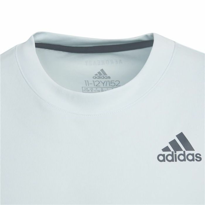 Camiseta de Manga Corta Infantil Adidas Club Tennis 3 bandas Blanco 3