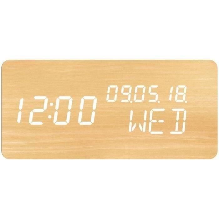 Evoom AUC3700527301990 Despertador Digital 4 en 1: Hora, Fecha, Día y Temperatura. Madera Natural 1 Evoom AUC3700527301990 Despertador Digital 4 en 1: Hora, Fecha, Día y Temperatura. Madera Natural 1