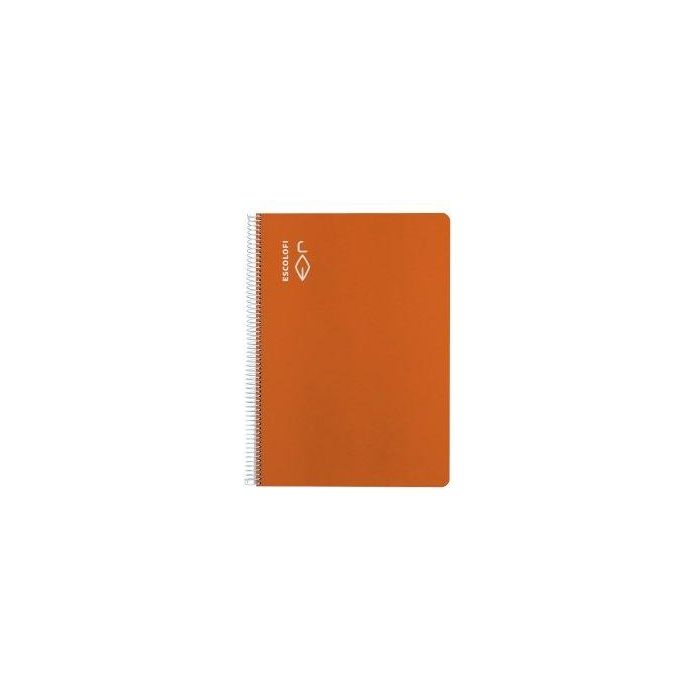 Bloc Escolofi Tapa Dura A4 80H Cuadric.4X4 70G Naranja 5 unidades