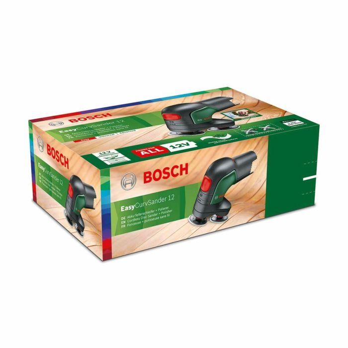 Lijadora de disco inalámbrica Bosch: solo herramienta EasyCurvSander 12 3