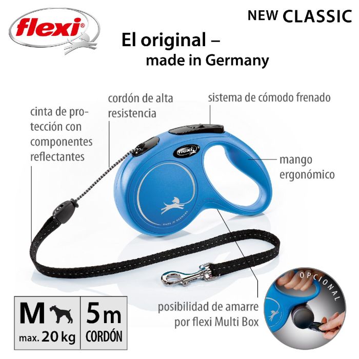 Correa Flexi New Classic M Cordón 5M Azul Correa Flexi New Classic M Cordón 5M Azul