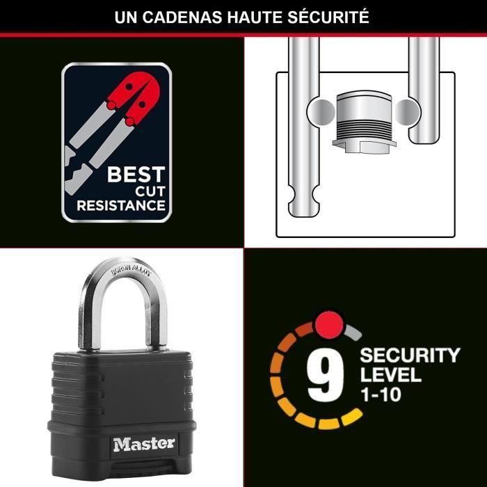 MASTER LOCK Candado de alta seguridad [Combinación] [Zinc] [Exterior] M178EURD 2