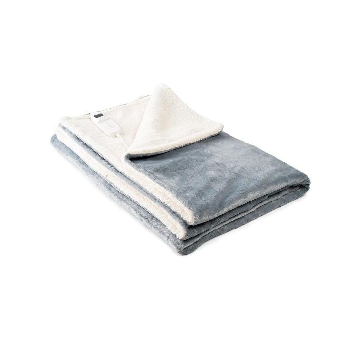 Manta Eléctrica Heklet InnovaGoods Blanco Gris 130 x 180 cm 160 W 3 Manta Eléctrica Heklet InnovaGoods Blanco Gris 130 x 180 cm 160 W 3