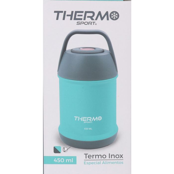 Thermosport Termo Comida de Acero para Alimentos, Capacidad 450 ml, Disponible en Varios Colores, Medidas: 9 cm x 9 cm x 17,2 cm (8 Unidades) 1