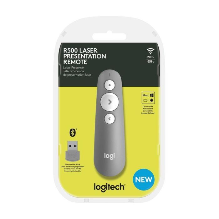 LOGITECH Puntero laser R500 BLUETOOTH hasta 20m GRIS 5 LOGITECH Puntero laser R500 BLUETOOTH hasta 20m GRIS 5