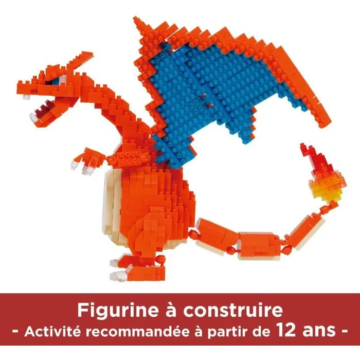 Nanoblock Figura Pokémon Charizard NBPM80 Kit de Construcción con Ladrillos de 860 Piezas 2 Nanoblock Figura Pokémon Charizard NBPM80 Kit de Construcción con Ladrillos de 860 Piezas 2