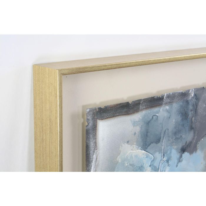 DKD Home Decor Cuadro Moderno Azul Blanco Abstracto 5 x 140 x 53.5 cm (3 Unidades) 1