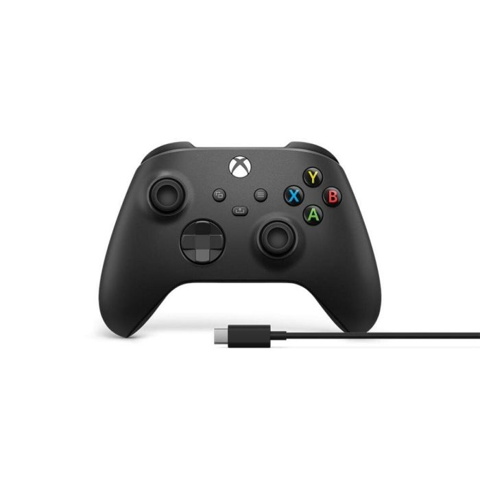 Microsoft Mando Inalámbrico Xbox + Cable USB-C Negro para PC, Xbox One, One S, One X, Series S, Series X 1