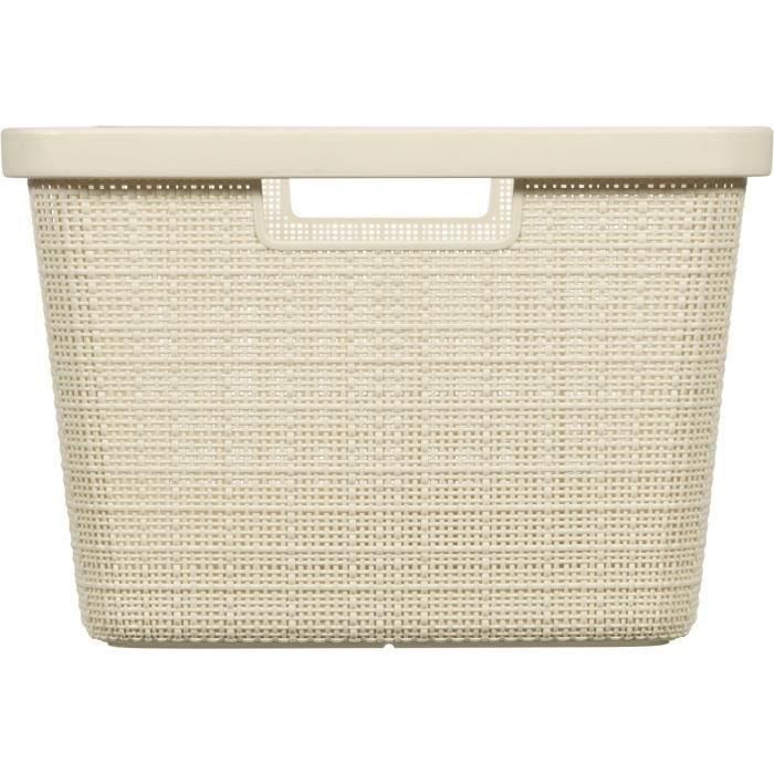 Cesta para la ropa sucia - Curver - Yute - 46 L - Beige 0 Cesta para la ropa sucia - Curver - Yute - 46 L - Beige 0