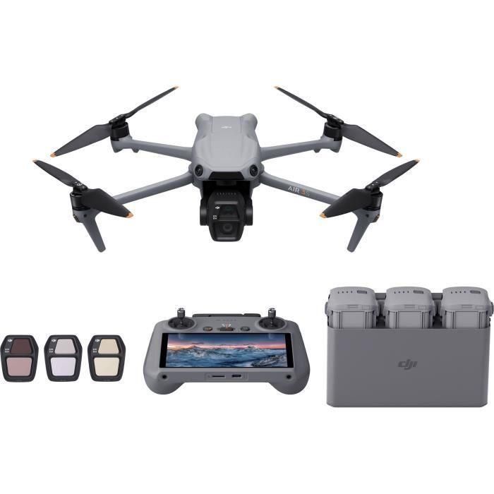 DJI DJI6941565989932 Drone Air 3S Fly More Combo con RC 2, Cámara dual CMOS 1" y Telecam de 70mm, 14 paradas de rango dinámico DJI DJI6941565989932 Drone Air 3S Fly More Combo con RC 2, Cámara dual CMOS 1" y Telecam de 70mm, 14 paradas de rango dinámico