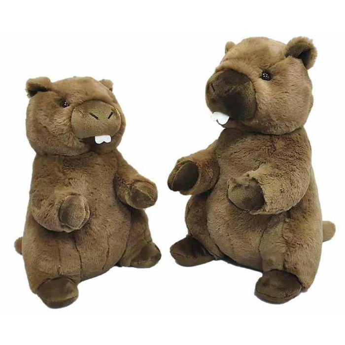 Peluche marmotte brune 18 cm Peluche marmotte brune 18 cm