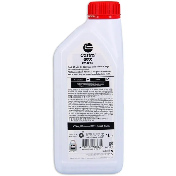 Castrol GTX 5W-30 C4 Aceite de motor 1L 2