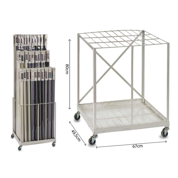 Expositor de Acero Giftdecor para 90 Unidades, 49.5x80x66 cm, Blanco Expositor de Acero Giftdecor para 90 Unidades, 49.5x80x66 cm, Blanco