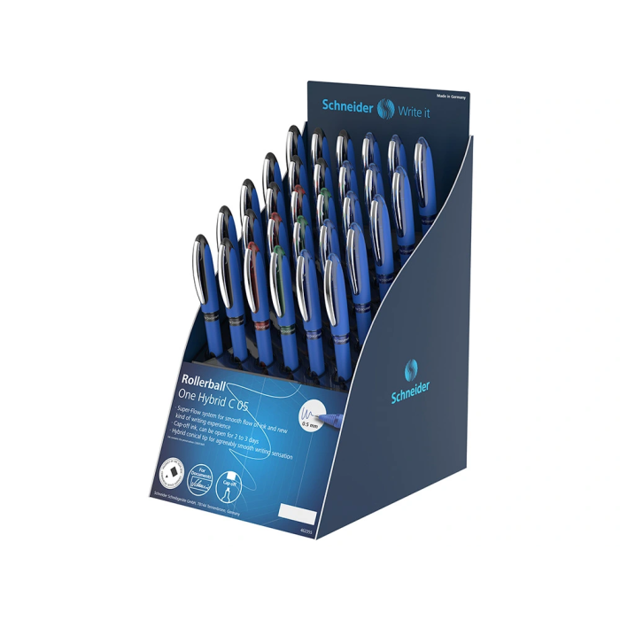 Schneider Roller One Hybrid Punta Cónica 0,5 mm Expositor 30 Unidades Colores Surtidos 1 Schneider Roller One Hybrid Punta Cónica 0,5 mm Expositor 30 Unidades Colores Surtidos 1