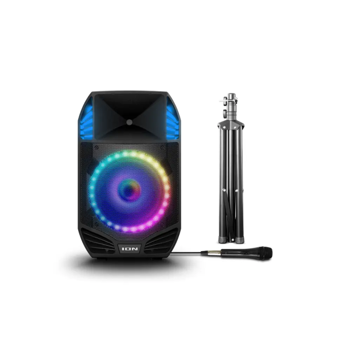 ION Sistema de Sonido Total Pa Prime Ion Biamplificado 500W Woofer 15" Bluetooth 5.0 Luces LED Ruedas 2