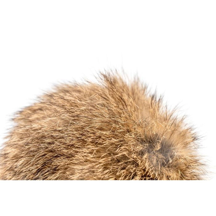 Gloria Rata Con Rabito De Cuero 12 cm Dim. Juguete Natural para Gato Fabricado en España con Piel de Conejo 100% Natural y Sostenible 1