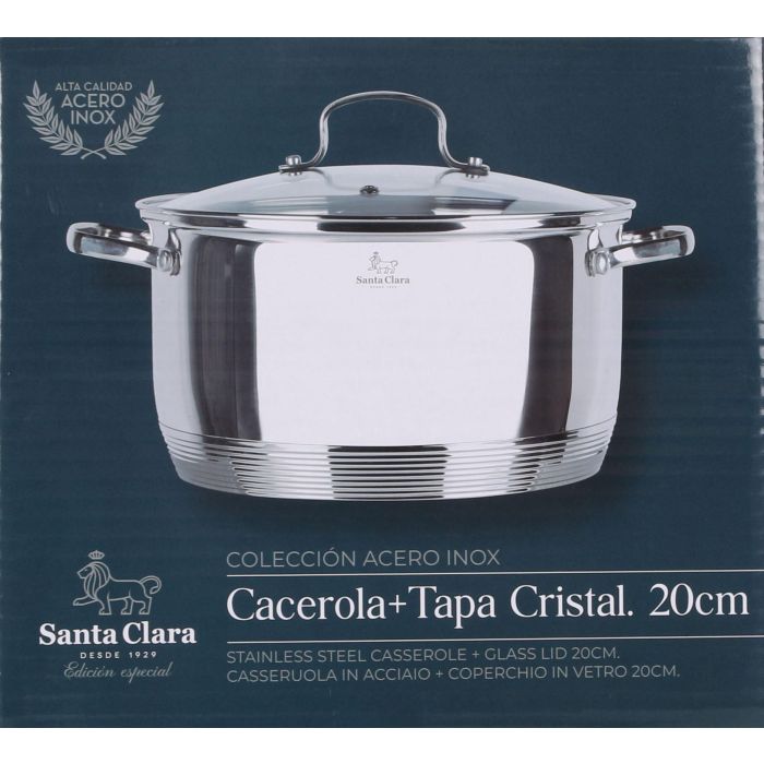 Santa Clara Cacerola con Tapa 20 cm Acero Inoxidable (2 Unidades) 3
