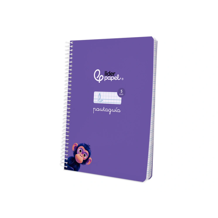Liderpapel Cuaderno Espiral A5 Tapa Blanda 40 Hojas 75gr Cuadro Pautado 5mm Color Lila 3