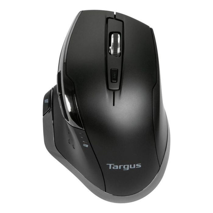 Targus AMW584GL Ratón Ergonómico Inalámbrico Blue Trace, 1600 DPI, Negro