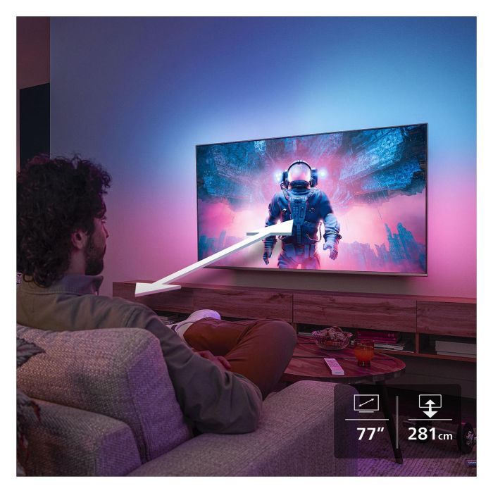 Philips 77OLED810/12 - Televisor 77" (194cm) 4K Ultra HD OLED 120Hz Smart TV Google TV, Ambilight, HDR10+, Dolby Vision, 4xHDMI 2.1, Wi-Fi 6, Negro 2