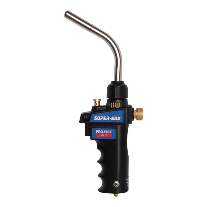 Super Ego Soplete Pro-Fire 10mm Rosca 1" Piezoeléctrico, Regulador de Llama, Acero Inox, Ref 1500002771