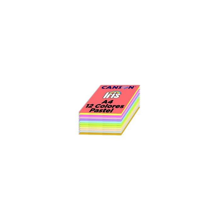 Cartulina A4 Iris 185G Colores Pastel Paquete De 120