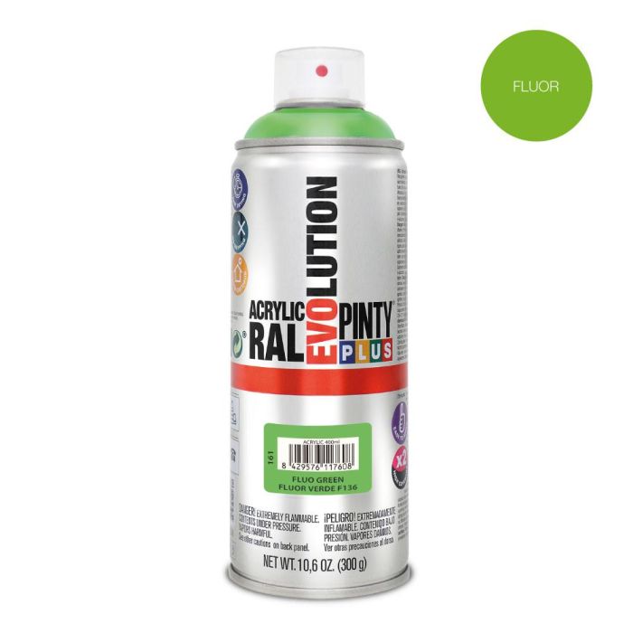 Pintura en spray pintyplus evolution 520 cc fluor verde f136