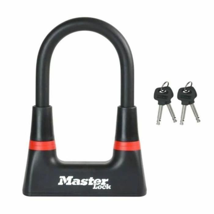 Master Lock Minicandado en U Ultrarresistente de Acero Endurecido con Cilindro de Disco y Llave para Protección Antirrobo y Resistencia a Cortes Master Lock Minicandado en U Ultrarresistente de Acero Endurecido con Cilindro de Disco y Llave para Protección Antirrobo y Resistencia a Cortes