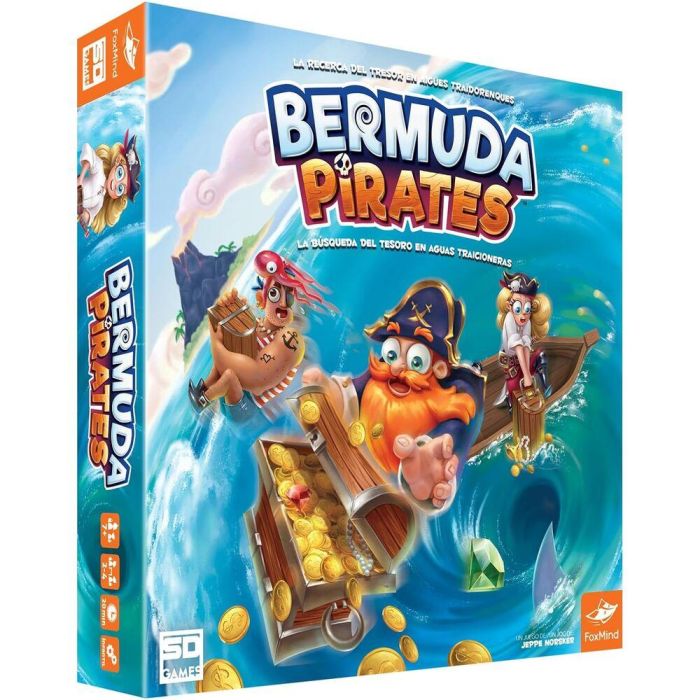 SD GAMES Juego de mesa Bermuda Piratas español - +7 años, 2-4 Jugadores, 20 minutos de partida