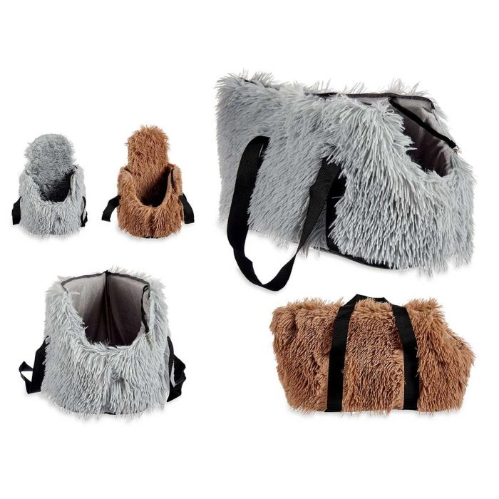 Transportín para Mascota Suave Mascow 25x23x45 cm - Gris/Marrón, Poliéster (6 Unidades) Transportín para Mascota Suave Mascow 25x23x45 cm - Gris/Marrón, Poliéster (6 Unidades)