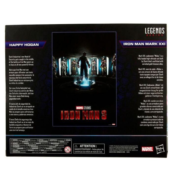 Hasbro Iron Man Mark XXI Happy Hogan & Iron Man 3 The Infinity Saga Marvel Figura 15cm 6