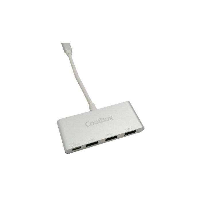 Hub USB C CoolBox COO-HUC3U3PD Aluminio Blanco 3 Hub USB C CoolBox COO-HUC3U3PD Aluminio Blanco 3