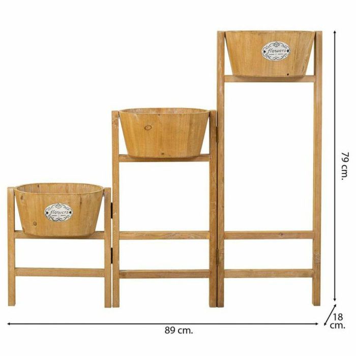 Soporte para Maceta Alexandra House Living Marrón Madera de Paulonia 18 x 79 x 89 cm 4 Soporte para Maceta Alexandra House Living Marrón Madera de Paulonia 18 x 79 x 89 cm 4