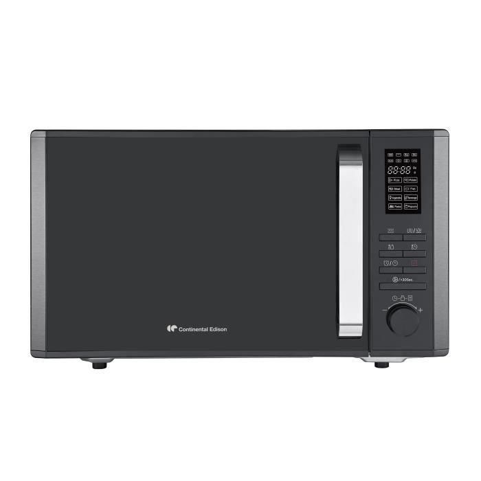 Continental Edison MO28GB Microondas con Parrilla Negro, 28 Litros, 1450W de potencia total, 1000W de grill, Independiente